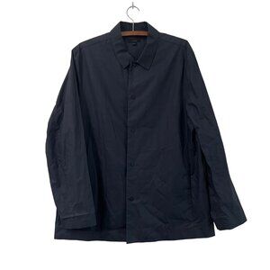 COS Navy Cotton Long Sleeve Snap Button Side Pockets Shirt Mens Size 42R